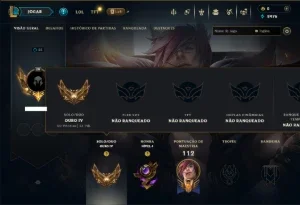Ouro 4 com 50 Champs e 7 Skins