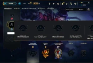 Unranked com 40 Champs e 8 Skins