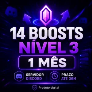 Discord 14 Boosts | Nível 3 por 1 Mês