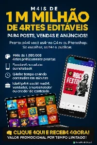 Pack de 1 Milhão de Artes Editaveis Prontas!