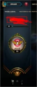 Conta nivel 36 e mmr alto