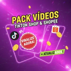 Pack Vídeos Tiktok Shop E Shopee - Atualizados
