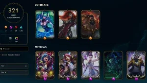 CONTA PLAT 2 / VARIAS SKINS LOL E TFT