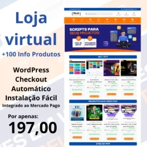 Loja Virtual Completa Com 100 Produtos Digitais Inclusos
