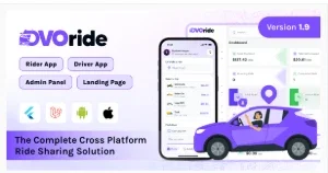 OvoRide v1.9 - Complete Cross Platform Ride Sharing Solution