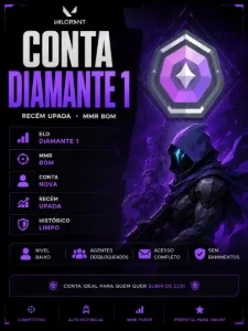 Conta valorant Diamante NOVA com MMR BOM - Sem Skins