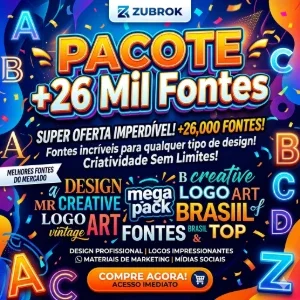 Pacote +26 Mil Fonte + Brinde