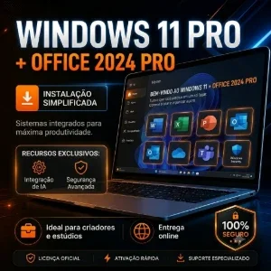 Windows 11 Professional + Office 2024 Pro  C/ Nota Fiscal