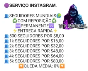 Seguidores Mundiais C/ Garantia Permanente