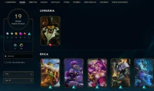 Esmeralda, 19 Skins, 47K EA, honra 4, Lvl 104, 128 campeões