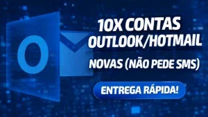 10X Contas Novas De Email Outlook/Hotmail (Sem Sms)