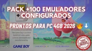 PACK +100 Emuladores Configurados Prontos para PC 4GB 2026