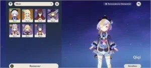 (AR7) Qiqi + Fischl + Xiangling + Espada de Favonius