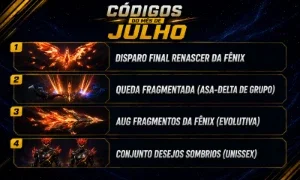 [Promoção] Códigos Ff - Tokens, Aug Evolutiva, Disparo e +