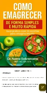 Ebook para emagrecer com 15 receitas de brinde