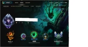 conta league of legends diamante  4 96 skins 129 campeoes