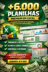 +6.000 Planilhas Premium Em Excel