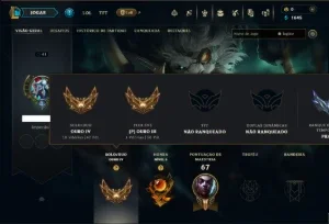 Ouro 4 com 60 Champs e 17 Skins