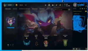Conta de lol,Platina II com 127 skins,166 emotes,all champs