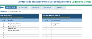 Planilha De Controle De Treinamento E Desenvolvimento -Edita