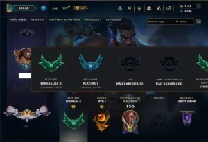Platina 1 com 80 Champs e 21 Skins
