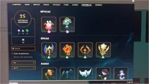 Conta LOL 190 skins negocio preço