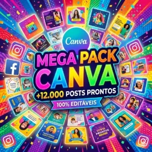 Pack Canva +12.000 Posts Prontos 100% Editáveis