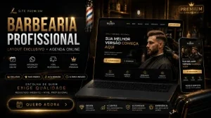Site Premium Para Barbearia 💈 Layout Profissional + SISTEMA
