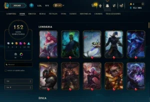 Conta Lol Todos Champs + 152 Skins