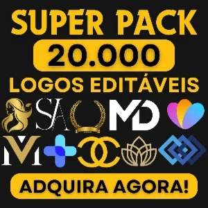 Pack 20.000 Logos Editáveis - Identidade Visual de A a Z