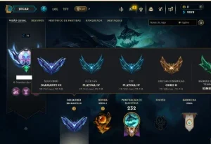 Diamante 3 com 100 Champs e 27 Skins