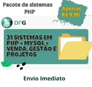 31 Sistemas em PHP + MySQL + Venda, Gestão e Projetos
