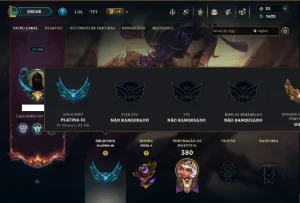 Platina 3 com TODOS os Champs e 53 Skins ( TOP / JG / MID )