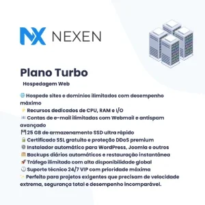 Plano Turbo — Hospedagem de Sites — A partir de R$39/mês