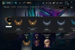 Prata 1 com 70 Champs e 9 Skins