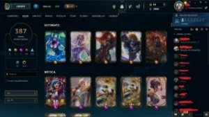 Conta do lol diamante 3, 387 skins, lvl716
