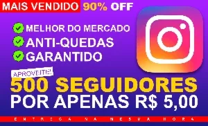 [OFERTA] 500 Seguidores Instagram por apenas R$ 7,95