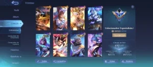 Conta - Mobile legends, heróis: 87, skins: 175.
