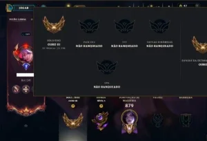 Ouro 3 com TODOS os Champs e 171 Skins ( MAIN ADC )