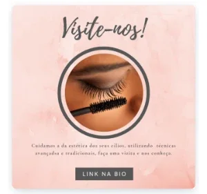 extensão de cílios com nossos templates editáveis no Canva!