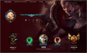 Conta League of legends gold 3. borda de platina 4