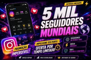 5.000 Seguidores Instagram Mundial | Entrega Rápida