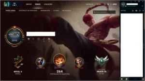 League of Legends Silver III 89 heroes R$ 417,00 Skins