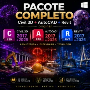 Autocad + Revit + Civil 3D - Original 3 Anos