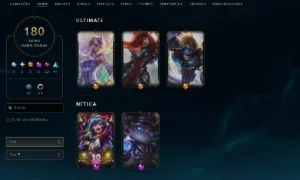 Conta de lol 2012 lvl 188 - 180 skin, 3 ultimate - 62 legado