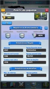 Conta Clash Royale - nv 10 - 5 lendárias - Highest 4110