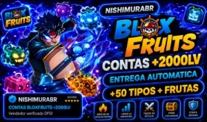 Contas Blox Fruits Level 2000+ Godhuman Chance +50 Tipos 🔴