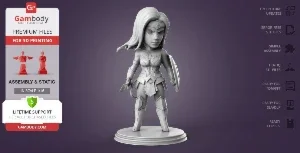 Chibi Wonder Woman stl