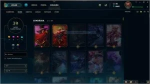 CONTA LEVEL 46, 129+1 CAMPEÕES, 39 SKINS, 2 LENDÁRIAS