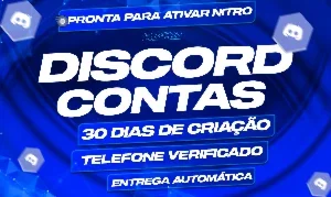 Conta Discord 30 Dias De Criação PARA ATIVAR NITRO